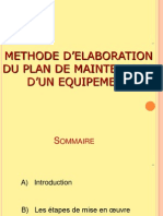 Méthode D'élaboration de La Maintenance Préventive D'un Équipement