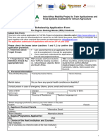 TASFA Degree Seeking Scholarship Application Form