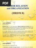 Labor Relations and Organization - Lesson 4