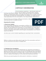 Difficult Conversations Worksheet