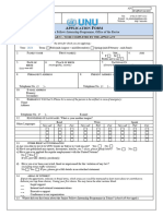 Application Form Junior Fellow Internship Programme - Fall 2024