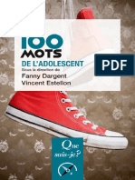 EBOOK Que Sais Je 4084 Les 100 Mots de L Adolescent Vincent Estellon Fanny Dargent