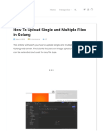 How To Upload Single and Multiple Files in Golang 2024