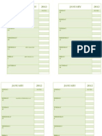 School Calendar Template 11 12