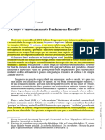 SANT'ANNA, Denise (2003) Corpo e Embelezamento Feminino No Brasil (Sobre Maquiagem)