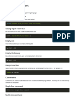 Python CheatSheet - CodeWithHarry