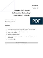 Grade 10, Information Technology, Paper 2, Theory, June Exam 2023