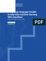 Using Large Language Models To Help Train Machine Learning SDG Classifiers. DESA WORKING PAPER NO. 180