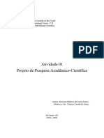 Projeto de Pesquisa Acadêmico-Científica - Portifolio 2