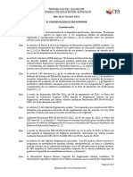 Listado de Carreras Que No Pueden Ofertarse en MAD, RPC-SE-07-No.019-2023