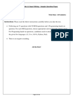 Tcs Smarthiring Sample Question Paper