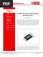 RS PRO Thin Film Chip Resistors RSTNFN Series