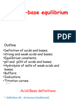 LECTURE 8a Acid - Base Equilibrium-2019