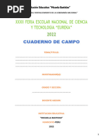 Modelo de Cuaderno de Campo