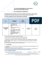 Processo Seletivo para Preenchimento de Vagas para O Cursinho Social Pré-Vestibular Uscs