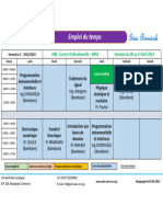 Emploi Du Temps IMB2 UDM - ISST - 08 Au 13 Avril - 2023 - 2024