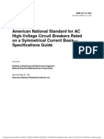 ANSI C37.12-1991 - American National Standard For AC High-Voltage Circuit Breakers Rated On A Symmetrical Current Basis - Specifications Guide