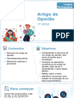 Slides Sobre Artigo de Opinião