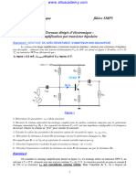 6exercices Et Problèmes Corrigés 2 Electronique Analogique