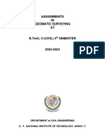 Assignments IN Geomatic Surveying AT: Department of Civil Engineering S. V. National Institute of Technology, Surat - 7