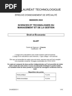 Bac 2024 STMG Droit Et Economie Groupe 1 J2