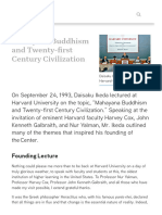 Mahayana Buddhism and Twenty-First Century Civilization - Ikeda Center For Peace, Learning, and Dialogue