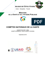 Comptes Nationaux de La Sante R Publique de C Te D - Ivoire