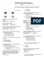 Examen de Ciencias Naturales 3er Trimestre 6to Grado