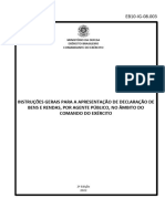 Instruções Gerais para A Apresentação de Declaração de Bens E Rendas, Por Agente Público, No Âmbito Do Comando Do Exército