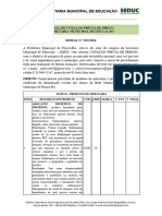 Edital de Cotação Prévia de Preço Secretaria Municipal de Educação EDITAL N.º 013/2024