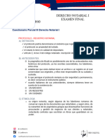 Cuestionario Parcial III Derecho Notarial I