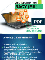 Introduction To MIL (Part 2) - Characteristics of Information Literate Individual and Importance of MIL