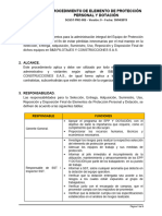 Procedimiento de Elementos de Protección Personal y Dotación B&B - V0