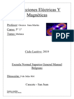 Planificacion de Interacciones Electricas y Magneticas.