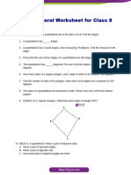 Quadrilateral Worksheet For Class 8