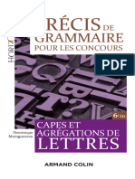 Précis de Grammaire Pour Les Concours