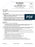 Bpa Manual: Asset Management Policy