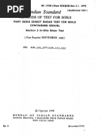 Indian Standard: Methods of Test For Soils