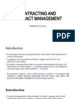 Chapter 3 CONTRACTING AND CONTRACT MANAGEMENT