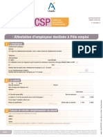 CSP Fiche 3 Attestation Employeur