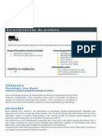 Características Do Produto: Especificações Internacionais Homologações Dos Fabricantes