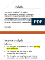 Internal Analysis