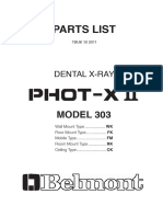 Phot-XII Model 303 X-Ray Parts List