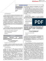 R. M. #0041-2024-MIDAGRI - Aprueban El Manual de Operaciones Del PEDAMAALC Del 05 - Marzo - 2024