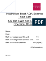 5.6 The Rate and Extent of Chemical Change Test - Ques Only