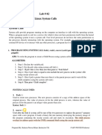 Lab # 02 Linux System Calls: PROGRAM USING SYSTEM CALL Fork, Wait, Execve, Exit