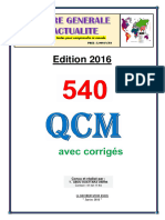 Fascicule Culture Générale - Spécial 540 QCM