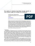 The Analysis of Rainwater Harvesting Carrying Capacity On Water Domestic Supply For Dwelling Areas in Indonesia