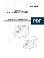 Juki HZL-30Z Sewing Machine Instruction Manual