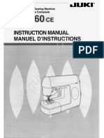 Juki HZL-60CE Sewing Machine Instruction Manual